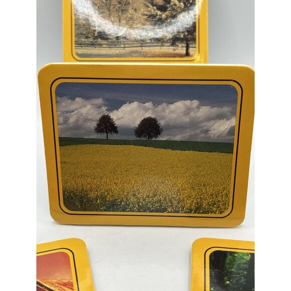 4 - COUNTRY SCENE COASTER'S WITH FELT BACKS VINTAGE SEE ALL - Picture 16 of 16